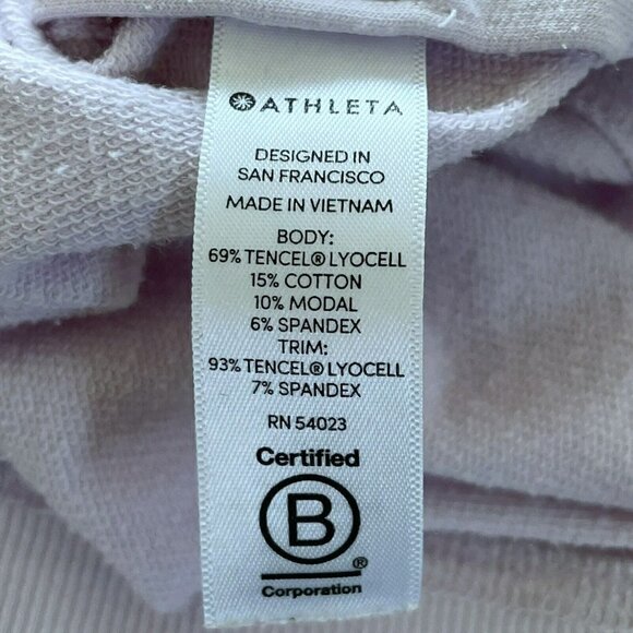 Athleta Woman's Sz M Light Piknk Sundown Hoodie w/ Kangaroo Pocket - Picture 7 of 9